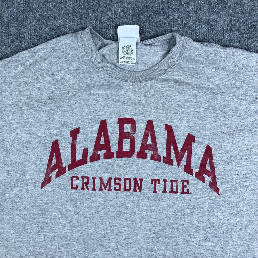 Alabama Crimson Tide T-Shirt Mens‎ XL Gray Graphic College Football NCAA Tee